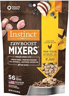 Instinct Raw Boost Mixers Freeze Dried Raw Dog Food Topper, Grain Free, 14 Ounce (Pack of 1