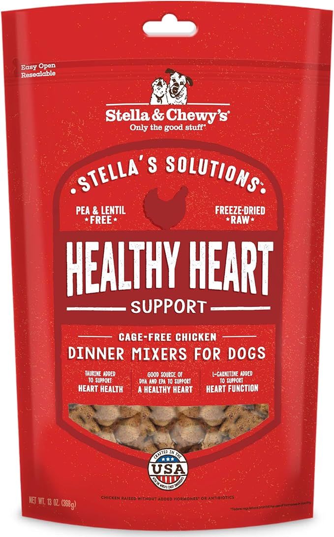 Stella & Chewy's – Stella’s Solutions Healthy Heart Support – Cage-Free Chicken Dinner Morsels – Freeze-Dried Raw, Protein Rich, Grain Free