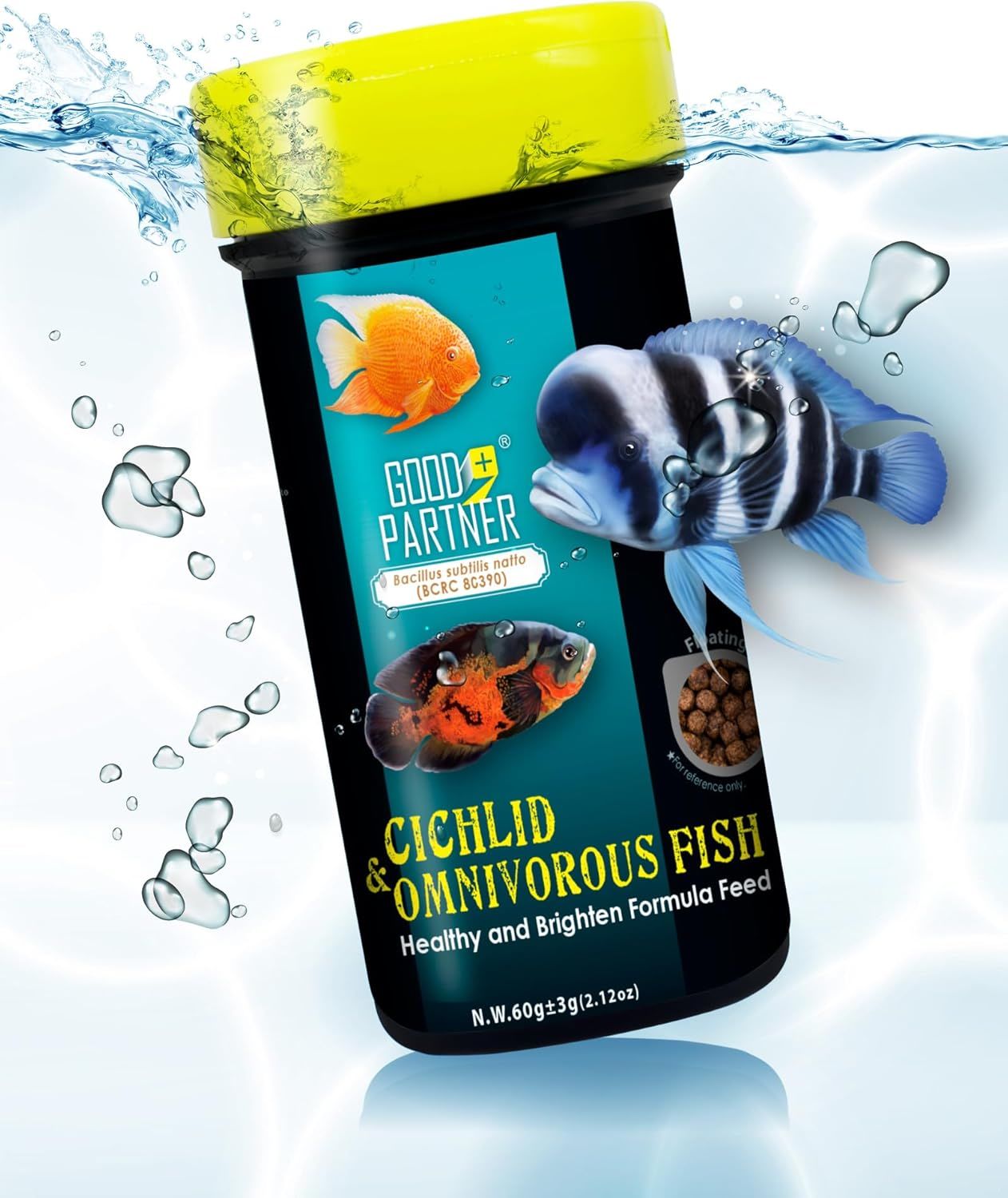 Purify Series for Cichlid Fish Food, Floating pellets, Nutritionally Balanced Professional Formula, Color Enhancing, All Natural Ingredients