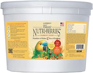 LAFEBER'S Classic Nutri-Berries Pet Bird Food, Made with Non-GMO and Human-Grade Ingredients, for Parrots, 3.25 lb