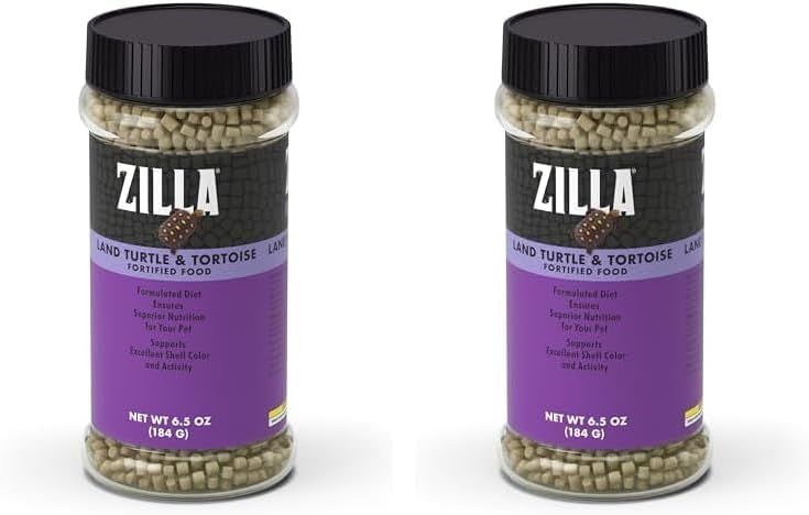 Zilla Land Turtle and Tortoise Extruded Food Pellets 6.5 Ounces (Pack of 2)