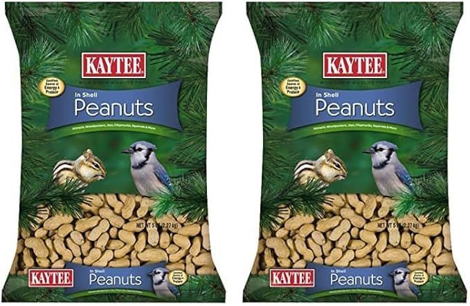 Kaytee Peanuts in Shell for Squirrels, Woodpeckers, Nuthatches, Jays, Towhees, Cardinals, Indigo Buntings, and Other Wild Birds, 5 Pound (Pa