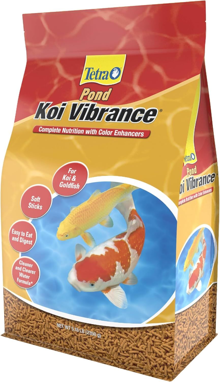 TetraPond Koi Vibrance, Soft Sticks, Easy to Digest Floating Pond Food, 5.18 lbs