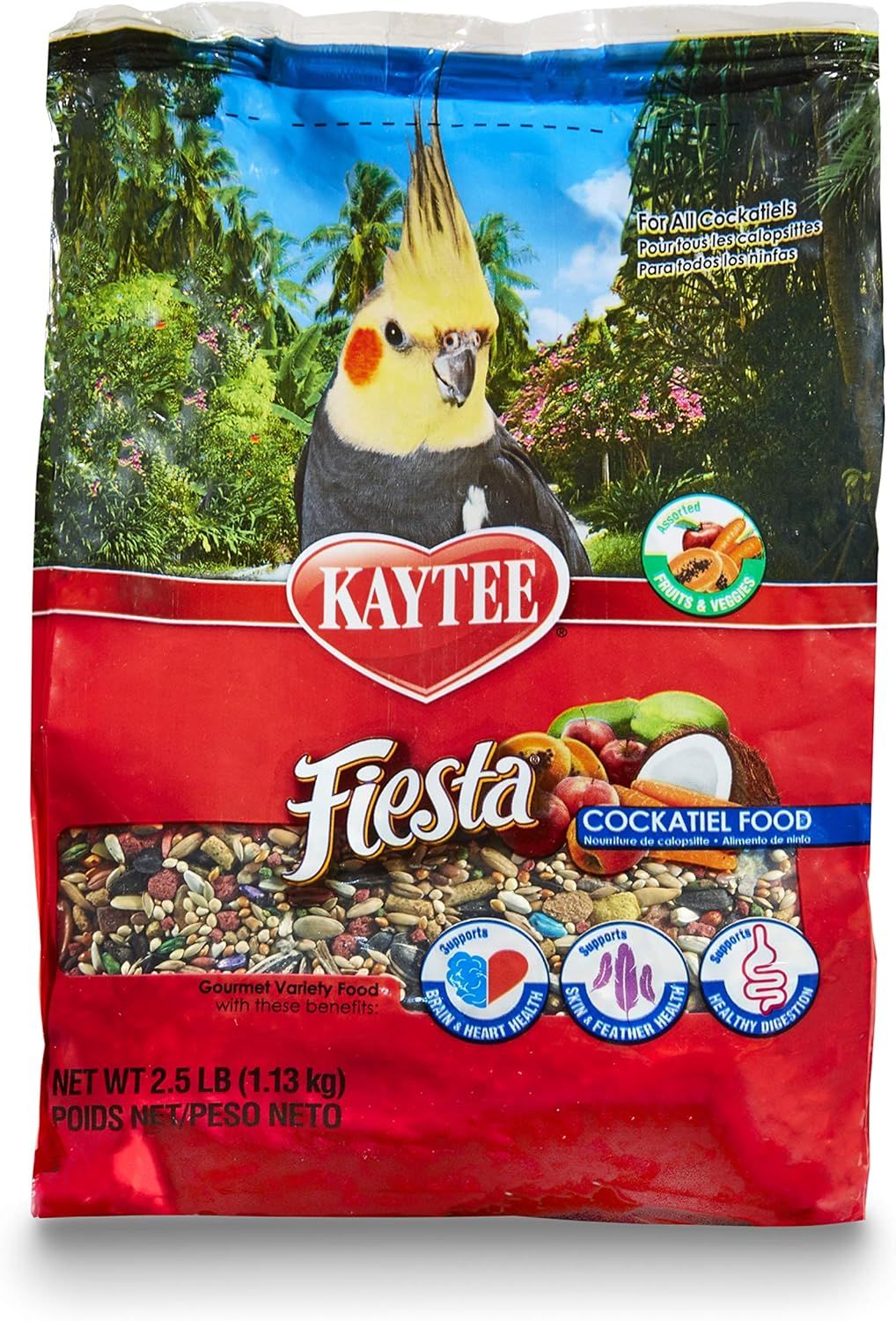 Kaytee Fiesta Cockatiel Food, 2.5 Pound