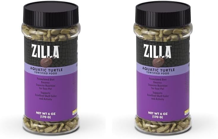 Zilla Aquatic Turtle Extruded Food Pellets 6 Ounces (Pack of 2)