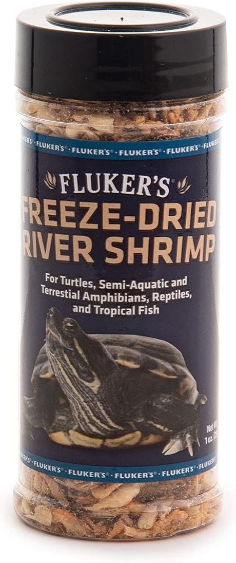 Fluker's Freeze Dried Insects - 1oz - River Shrimp, Turtle Shrimp, Shrimp Turtle Food, Nutrient-Rich Shrimp for Turtles, Suitable for Reptil