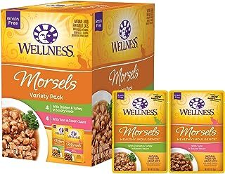 Wellness Healthy Indulgence Morsels Grain-Free Wet Cat Food, Made with Natural Ingredients and Quality Proteins, Complete and Balanced Meal,