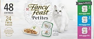 Purina Fancy Feast Gourmet Wet Cat Food Variety Pack, Petites Gravy Collection, break-apart tubs, 48 servings - 2.8 Ounce (Pack of 48